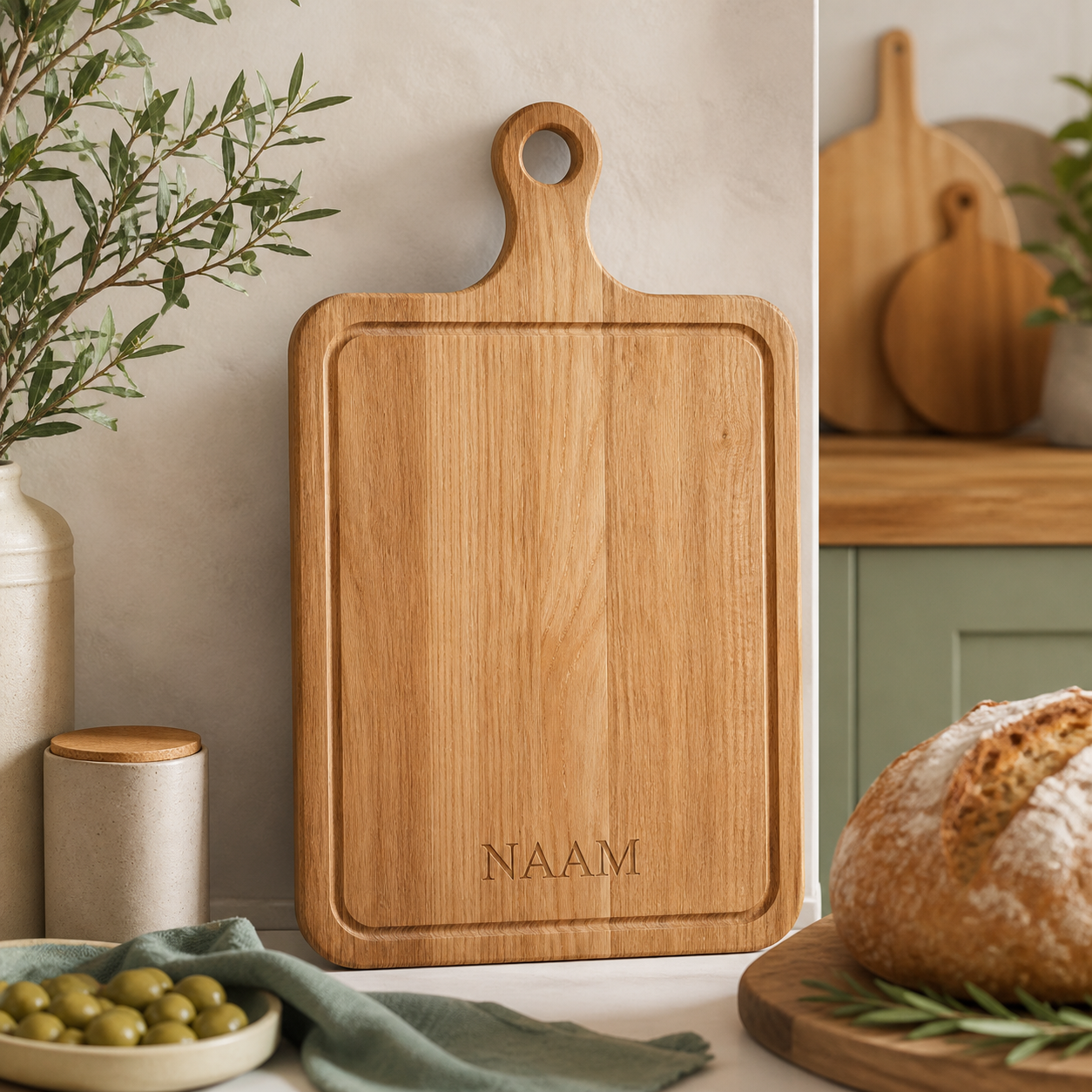 Gepersonaliseerde houten snijplank