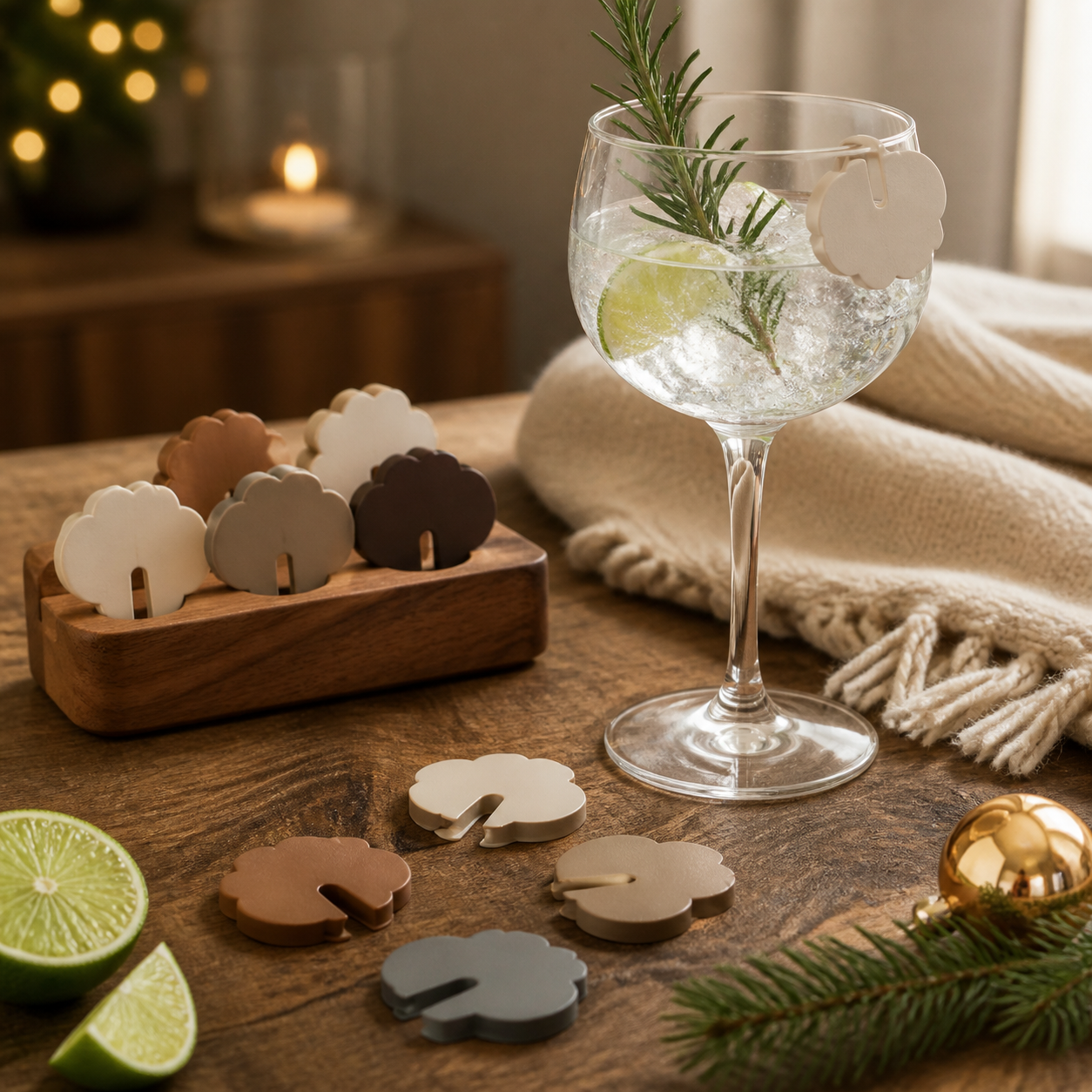 Glasmarkers om nieuwe drankjes te mixen · Kerst voor je partner