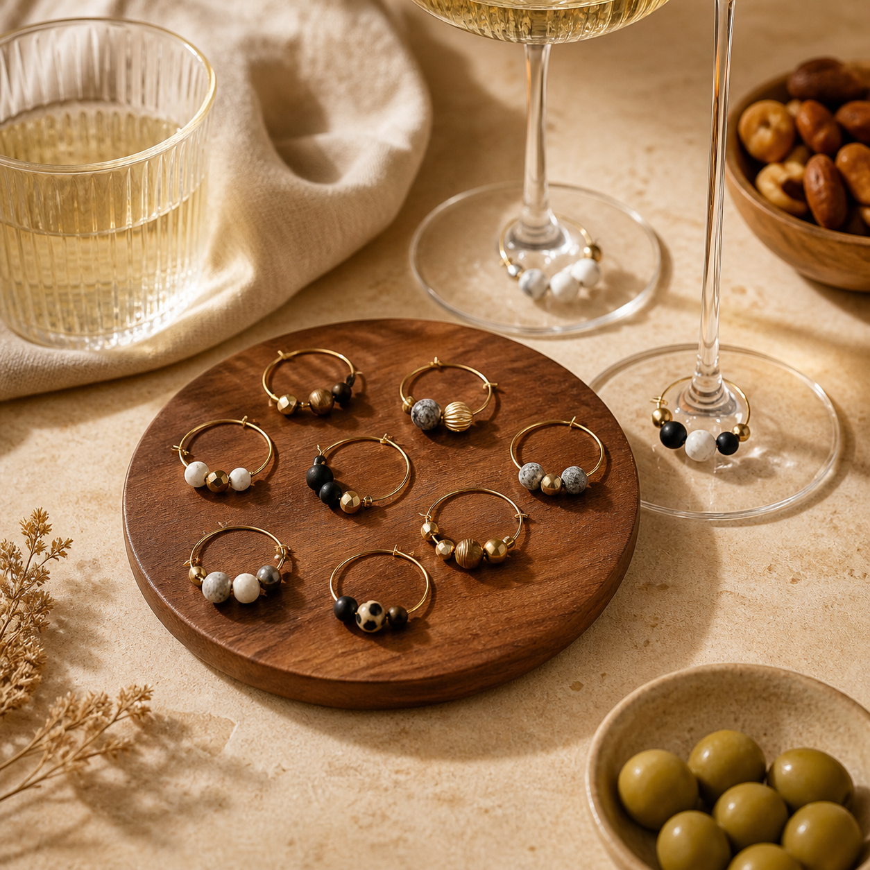 Glasmarkers voor een feestelijke borrel · Verjaardag voor een vriend