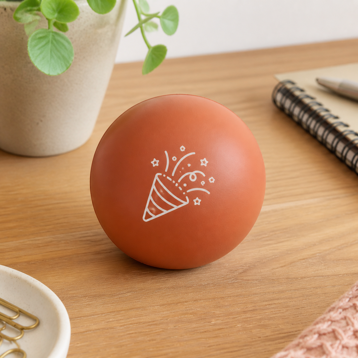 Stressbal voor een geslaagde afscheidsdag · Verjaardag voor een collega