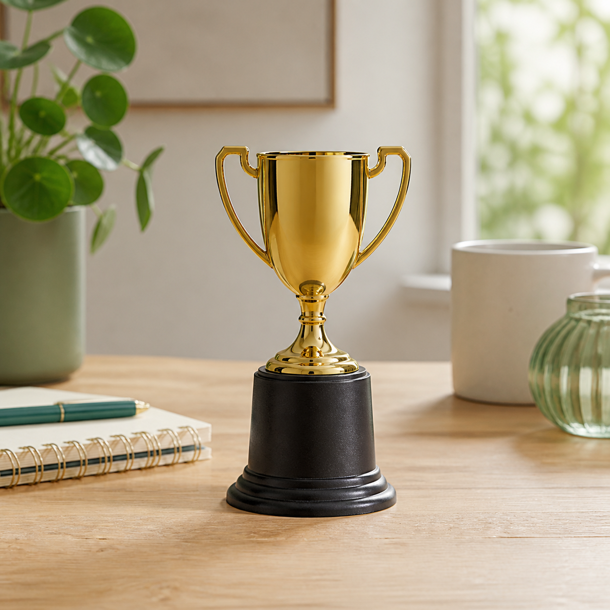 Mini trofee voor de thuiswerkplek · Bedankje voor een kennis