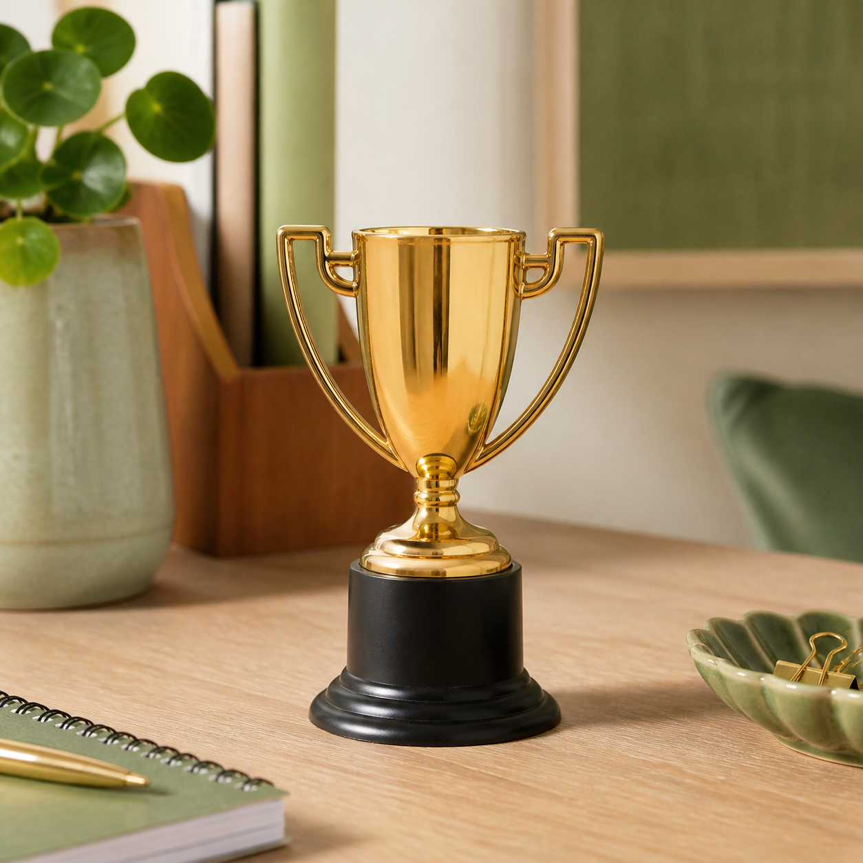 Mini trofee als origineel bedankje · Verjaardag voor een kennis