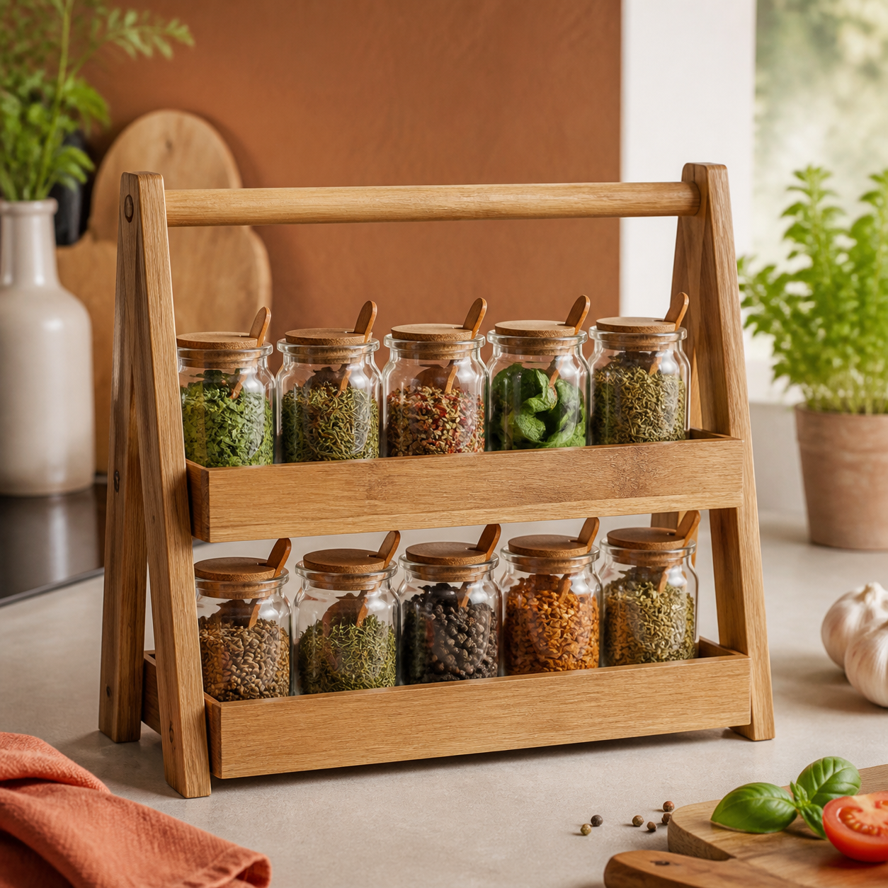 Kruidenrek voor overzicht in de keuken · Vaderdag voor een ouder