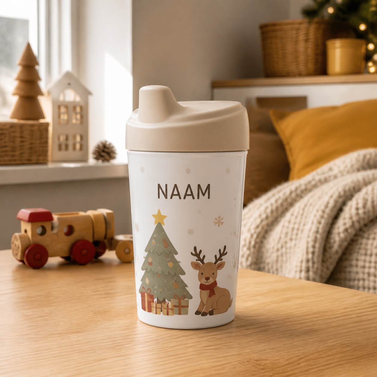 Schoolbeker met een persoonlijke opdruk · Kerst voor een kind