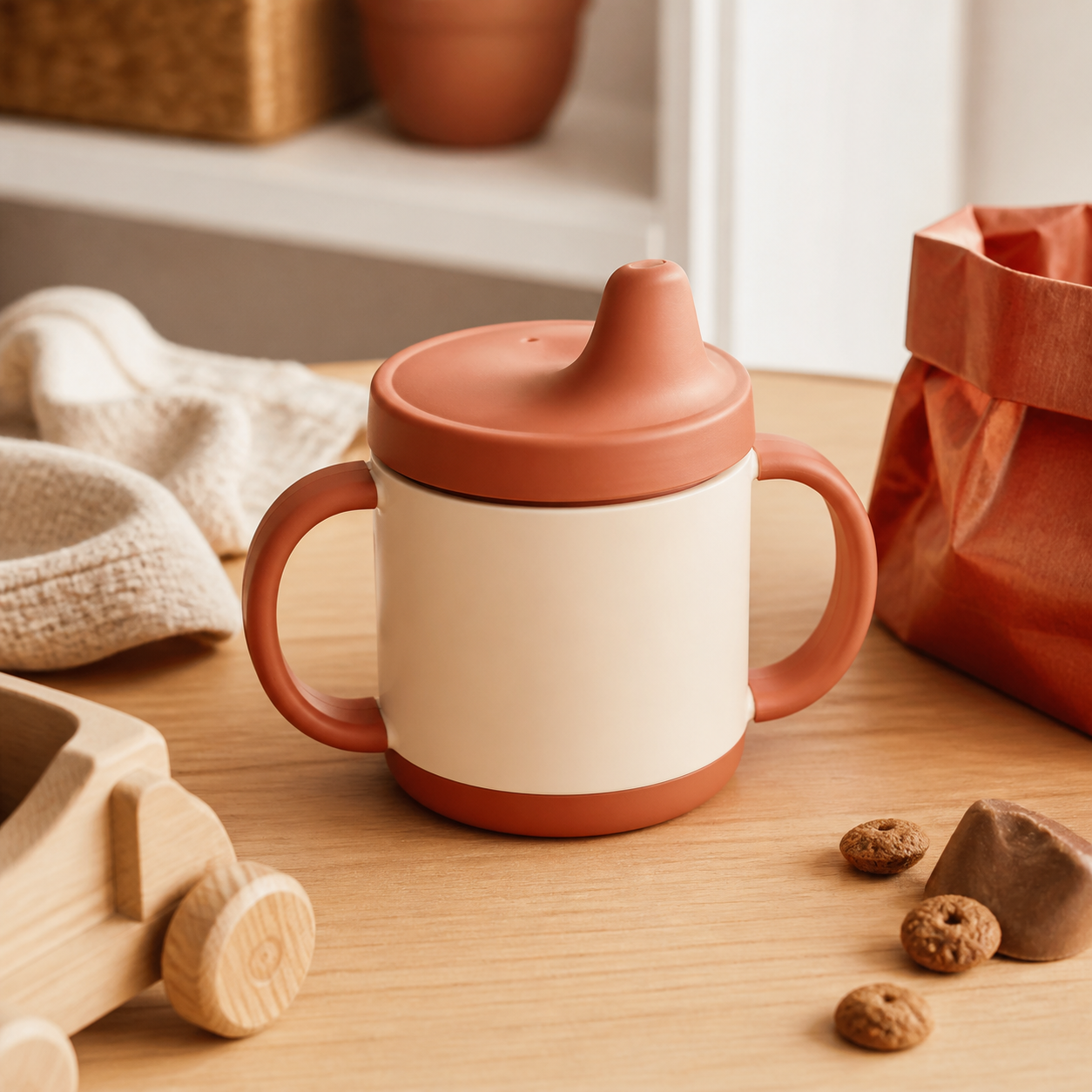 Kindermok voor zelfstandig drinken · Sinterklaas voor een kind