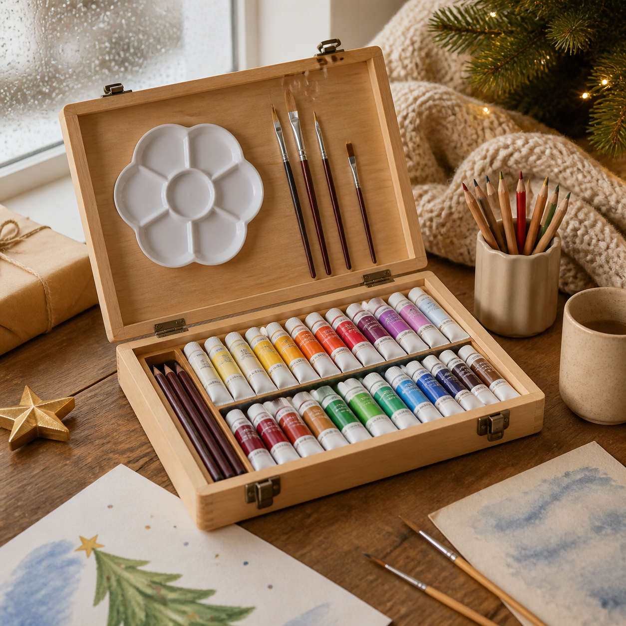 Verfset voor regenachtige dagen · Kerst voor een kind