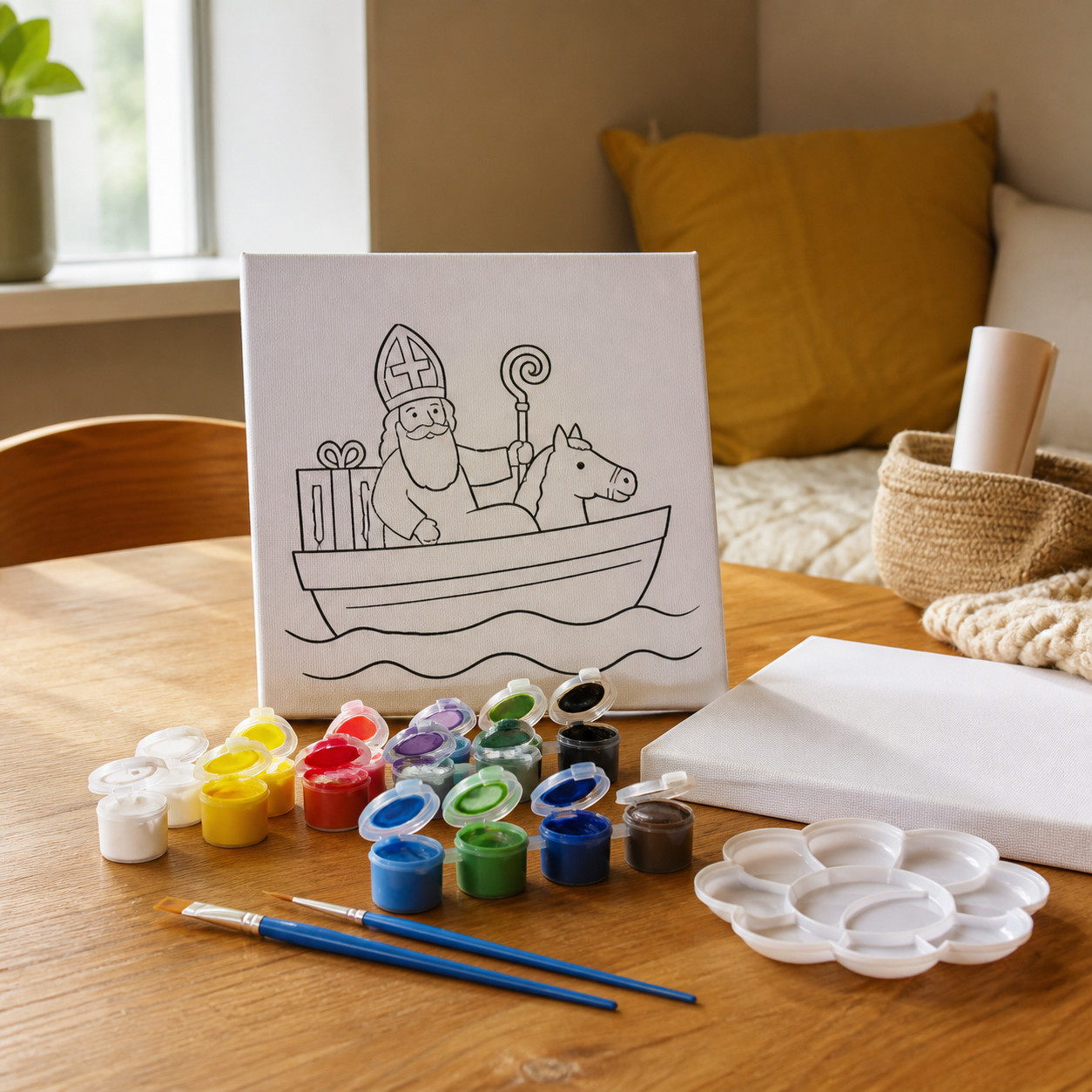 Verfset om samen iets te maken · Sinterklaas voor een kind