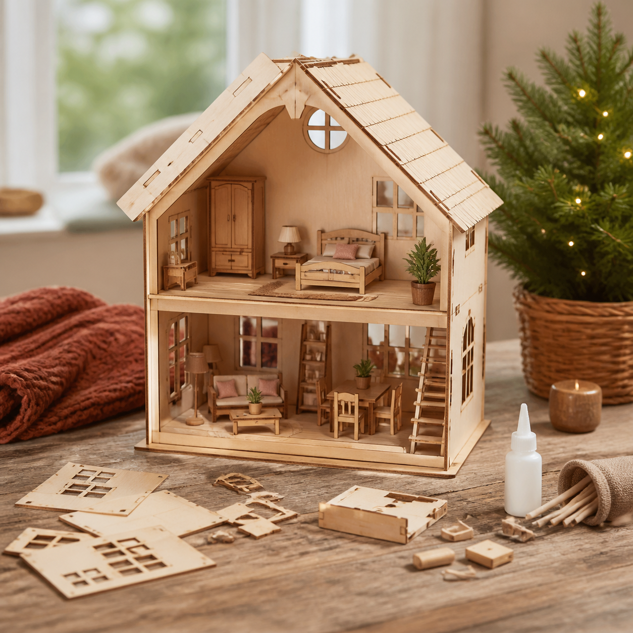 Bouwpakket voor creatieve middagen · Kerst voor familie