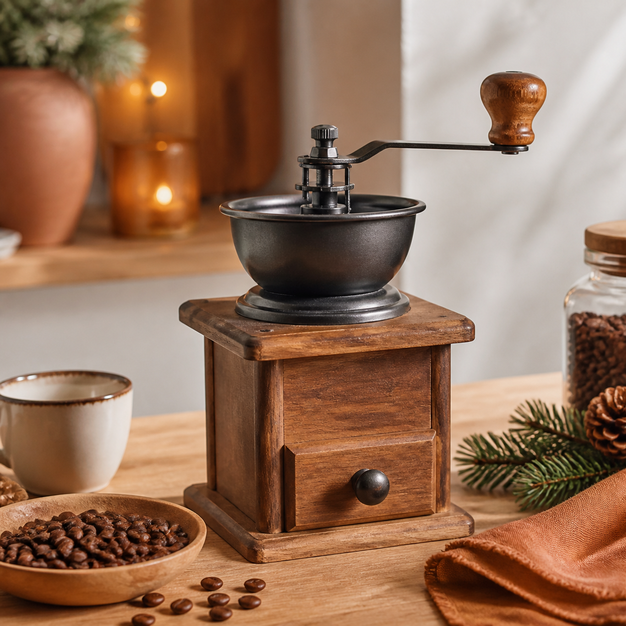 Koffiemolen voor de dagelijkse koffieroutine · Kerst voor je partner