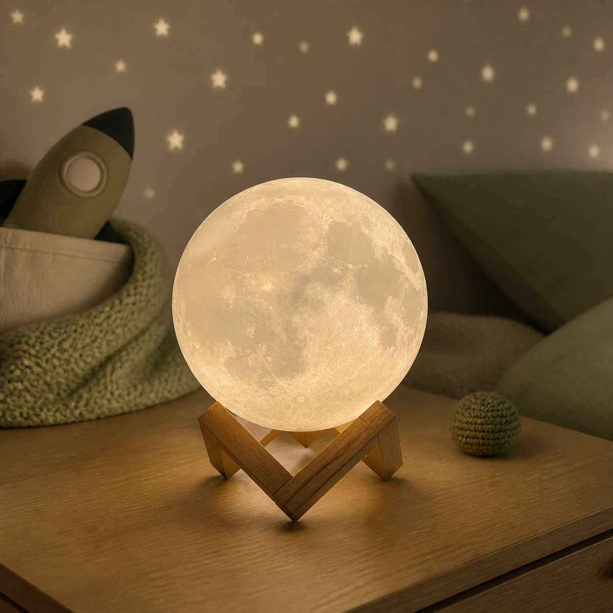 Maanlamp voor een kamer vol sterren · Sinterklaas voor een kind
