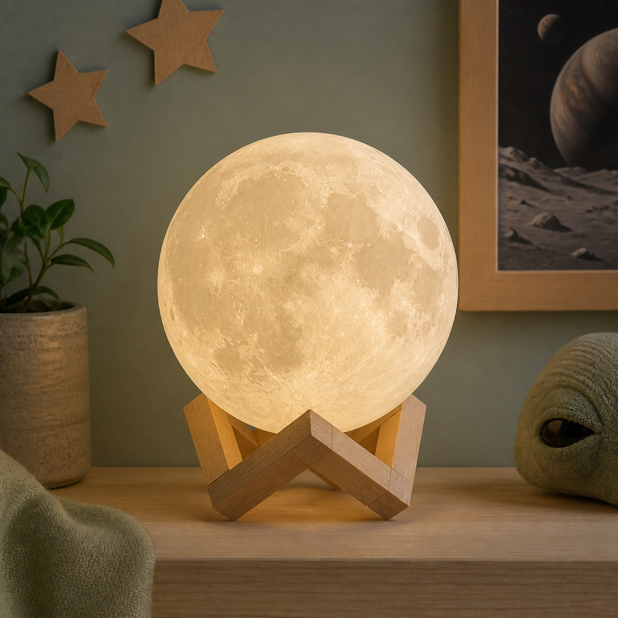 Maanlamp als buitenaardse verrassing · Verjaardag voor een kind