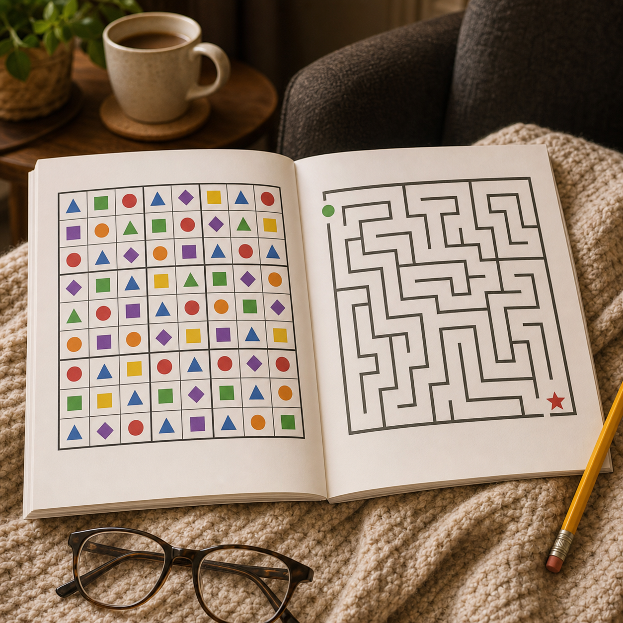Puzzelboek voor rustige leesmomenten · Verjaardag voor een ouder