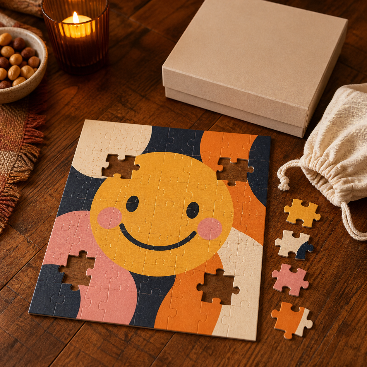 Puzzelspel om samen te lachen · Verjaardag voor je partner