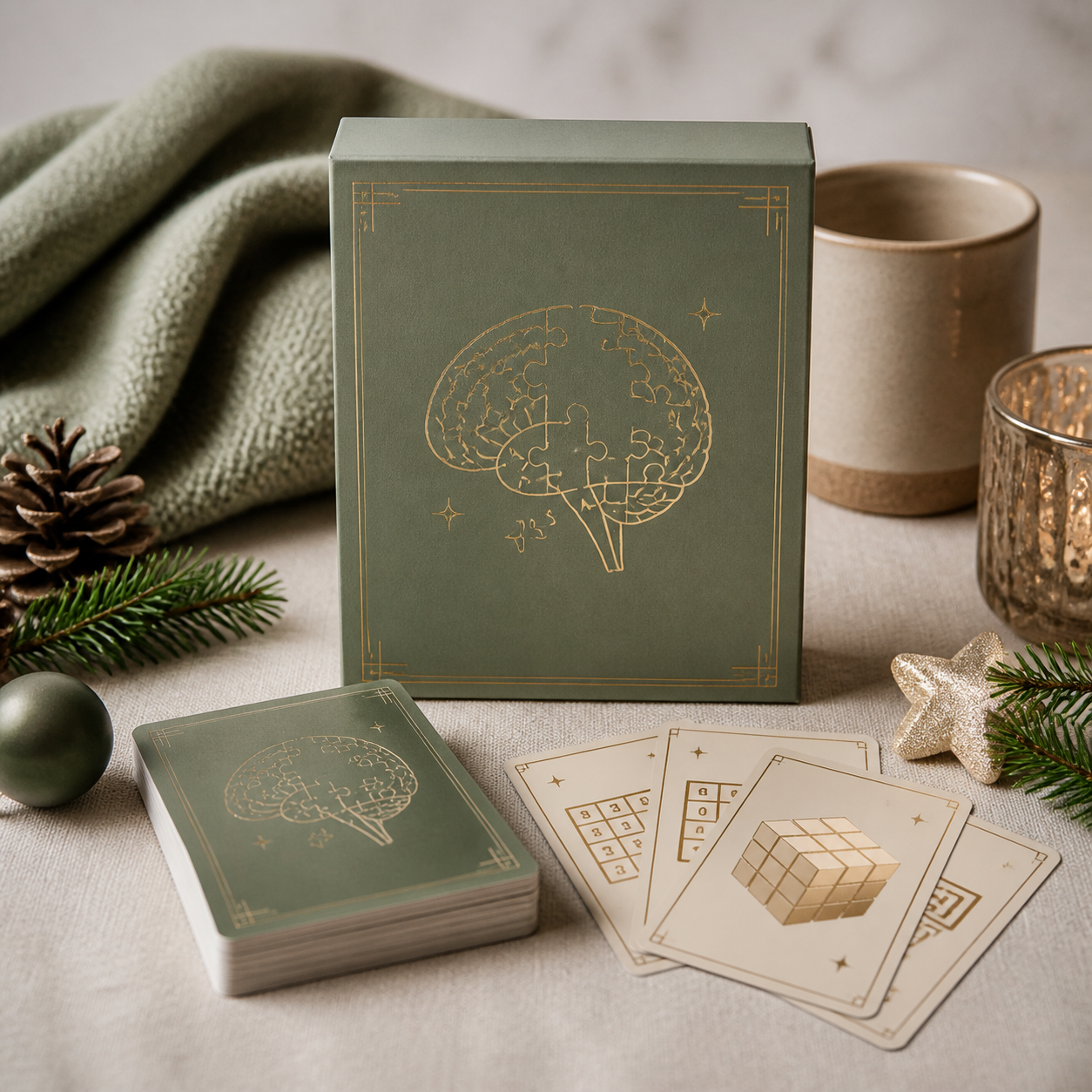 Kaartspel voor fanatieke puzzelaars · Kerst voor je partner