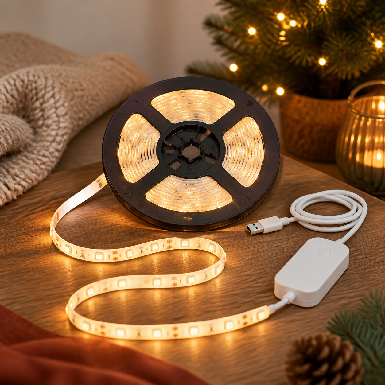 Ledstrip voor thuis en onderweg · Kerst voor een vriend