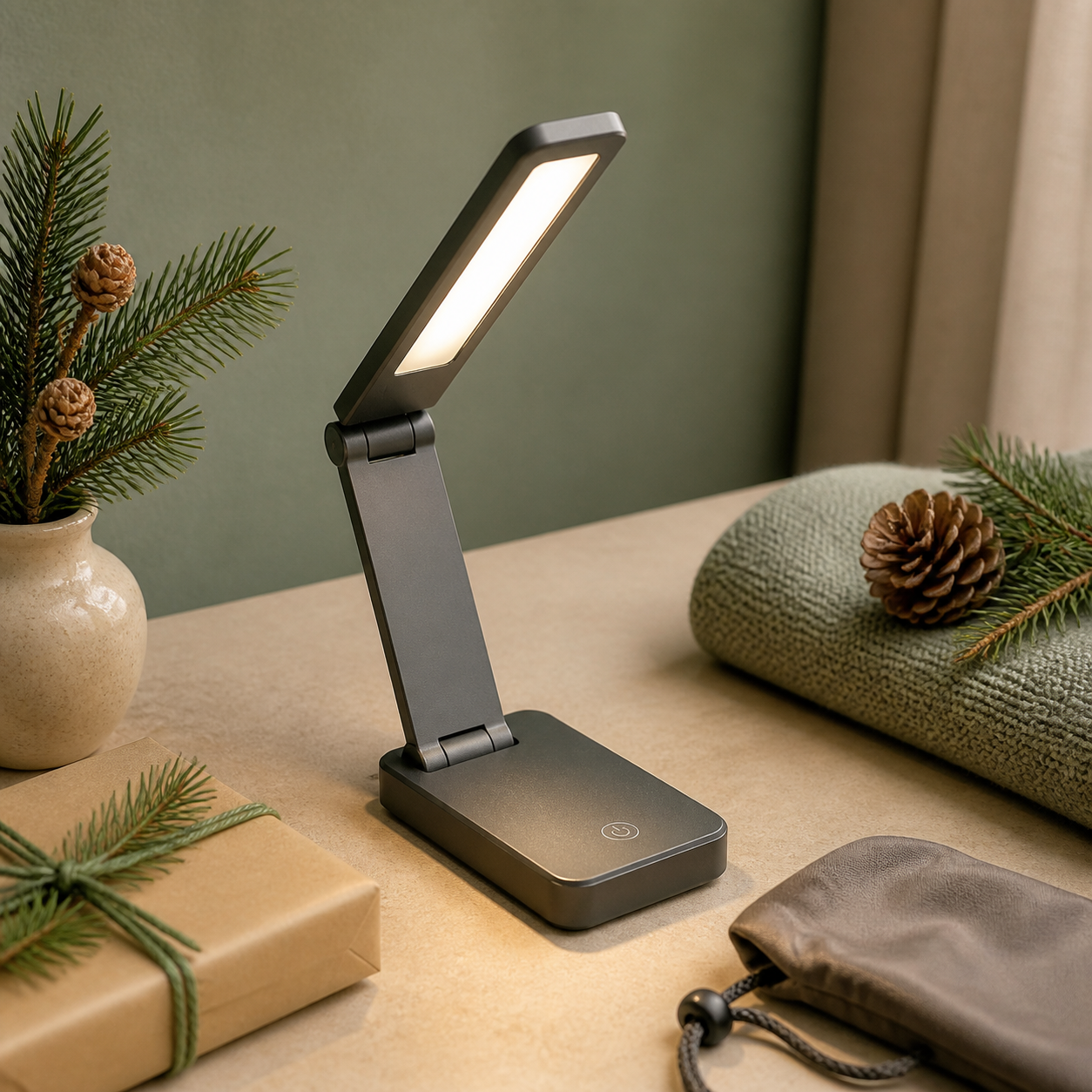 Desktoplamp voor thuis en onderweg · Kerst voor een vriend