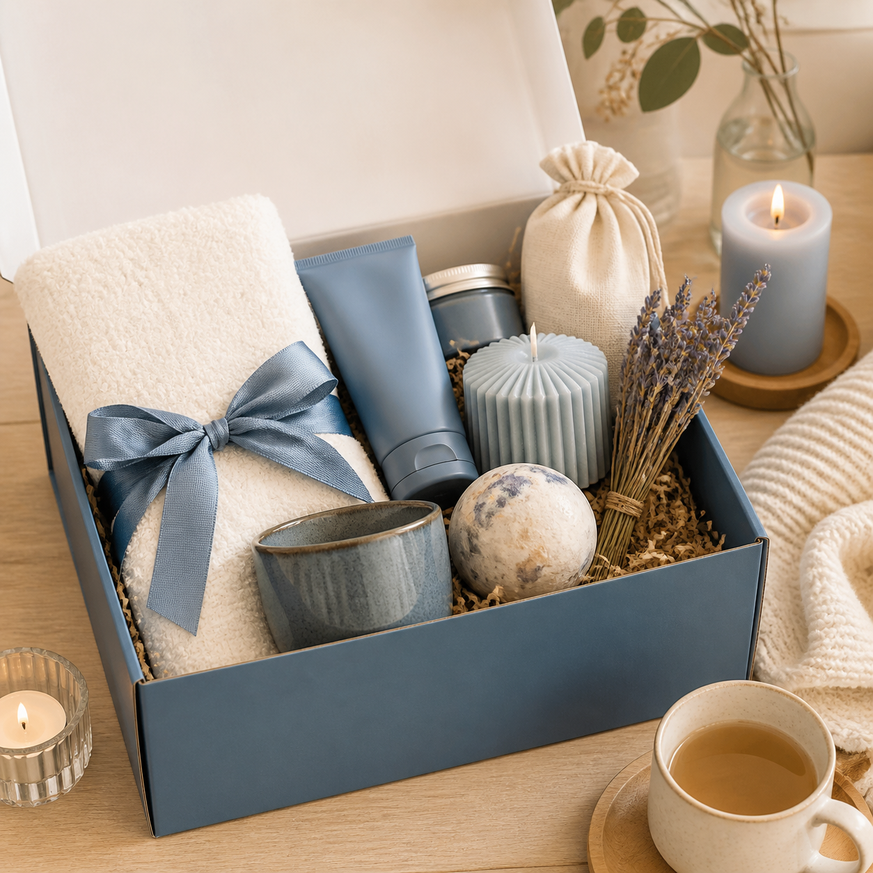 Verzorgingsbox om thuis te vertragen · Kerst voor een ouder