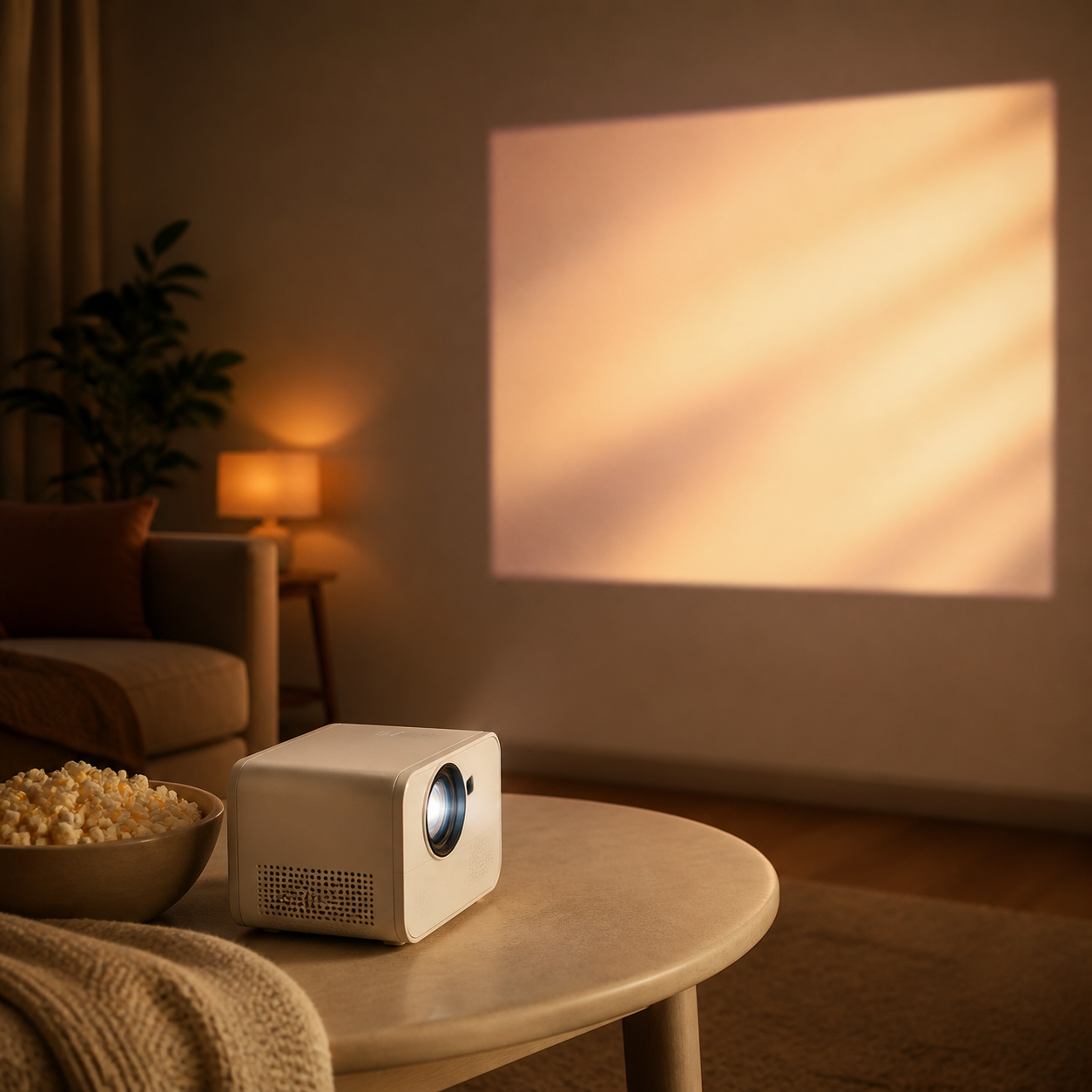 Mini projector voor filmavonden