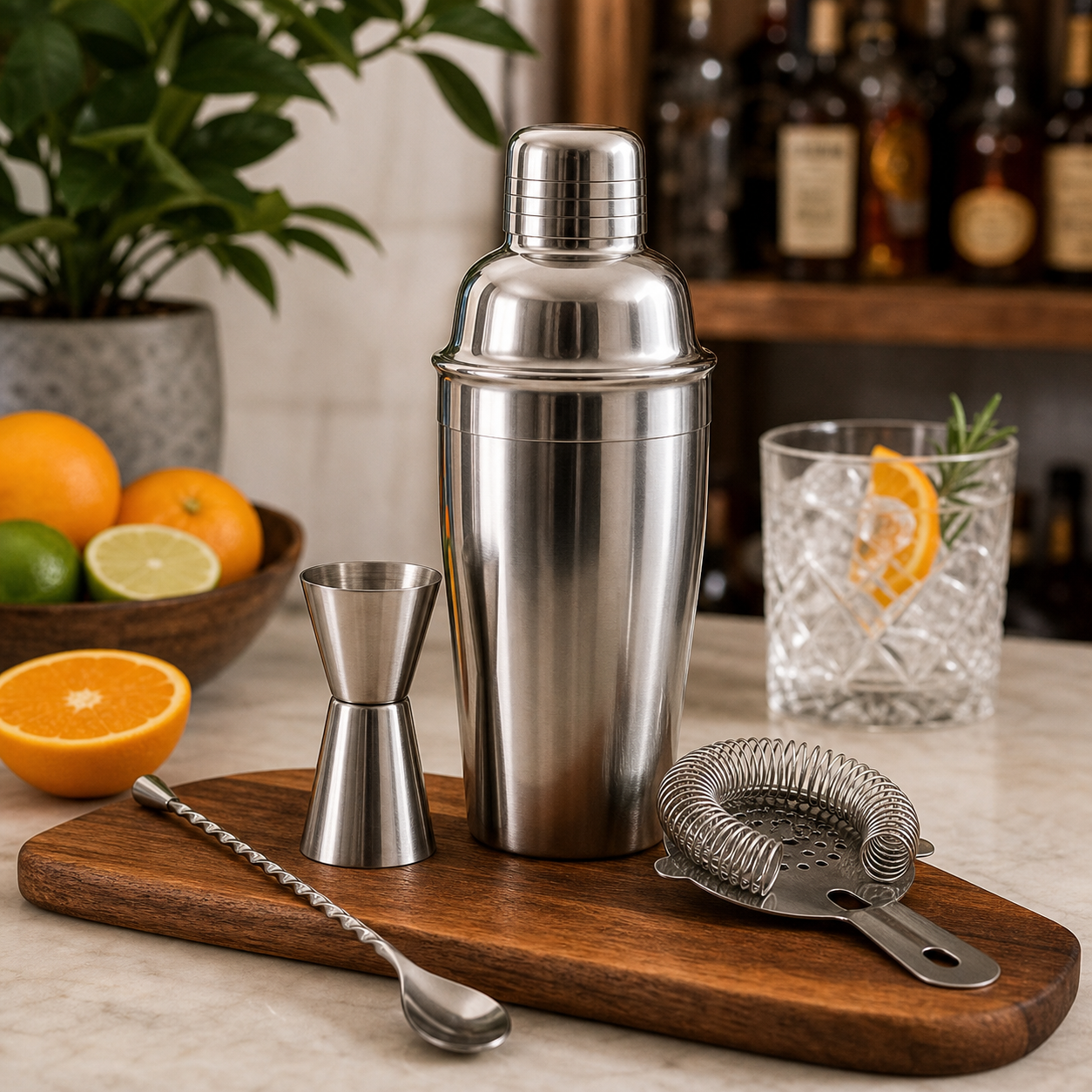 Shaker voor de thuisbar · Housewarming voor een vriend